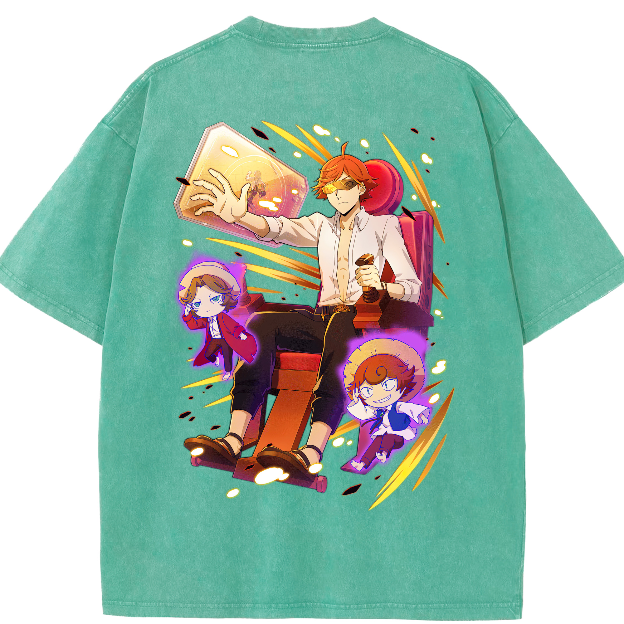 （画像用） 文豪ストレイドッグス Bungo Stray Dogs 綿100% ヴィンテージ風 半袖Tシャツ（背面プリント）
